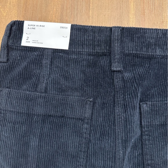 AE black corduroy button down mini skirt - Picture 2 of 4